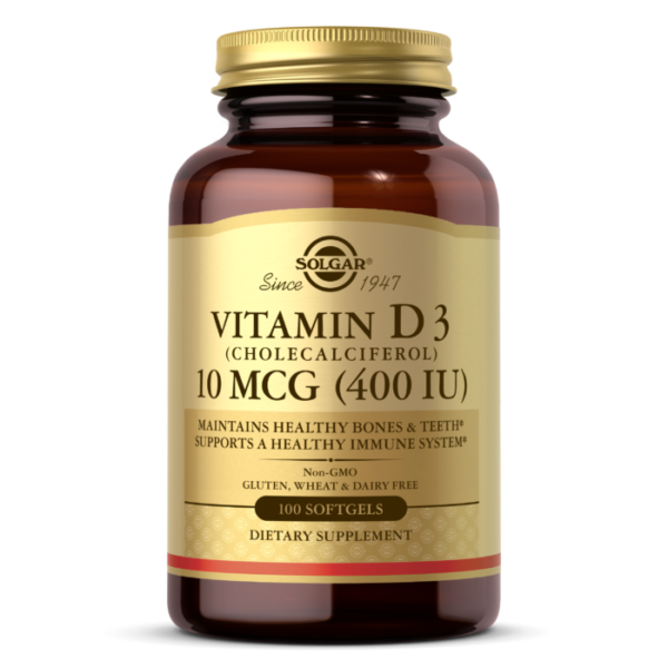 SOLGAR Vitamin D3 10mcg 400IU, cps. a100