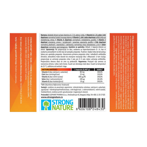 Strong Nature - Cink+Selen+Vitamini A C D - Image 3