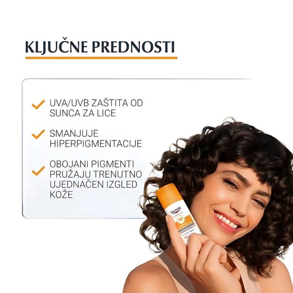Eucerin Sun Pigment Control gel-krema za zaštitu kože lica od sunca SPF50 tamna nijansa - Image 2