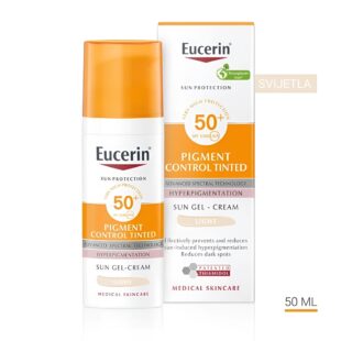 Eucerin Sun Pigment Control gel-krema za zaštitu kože lica od sunca SPF50 svijetla nijansa