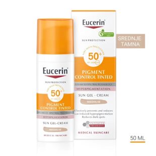 Eucerin Sun Pigment Control gel-krema za zaštitu kože lica od sunca SPF50 tamna nijansa